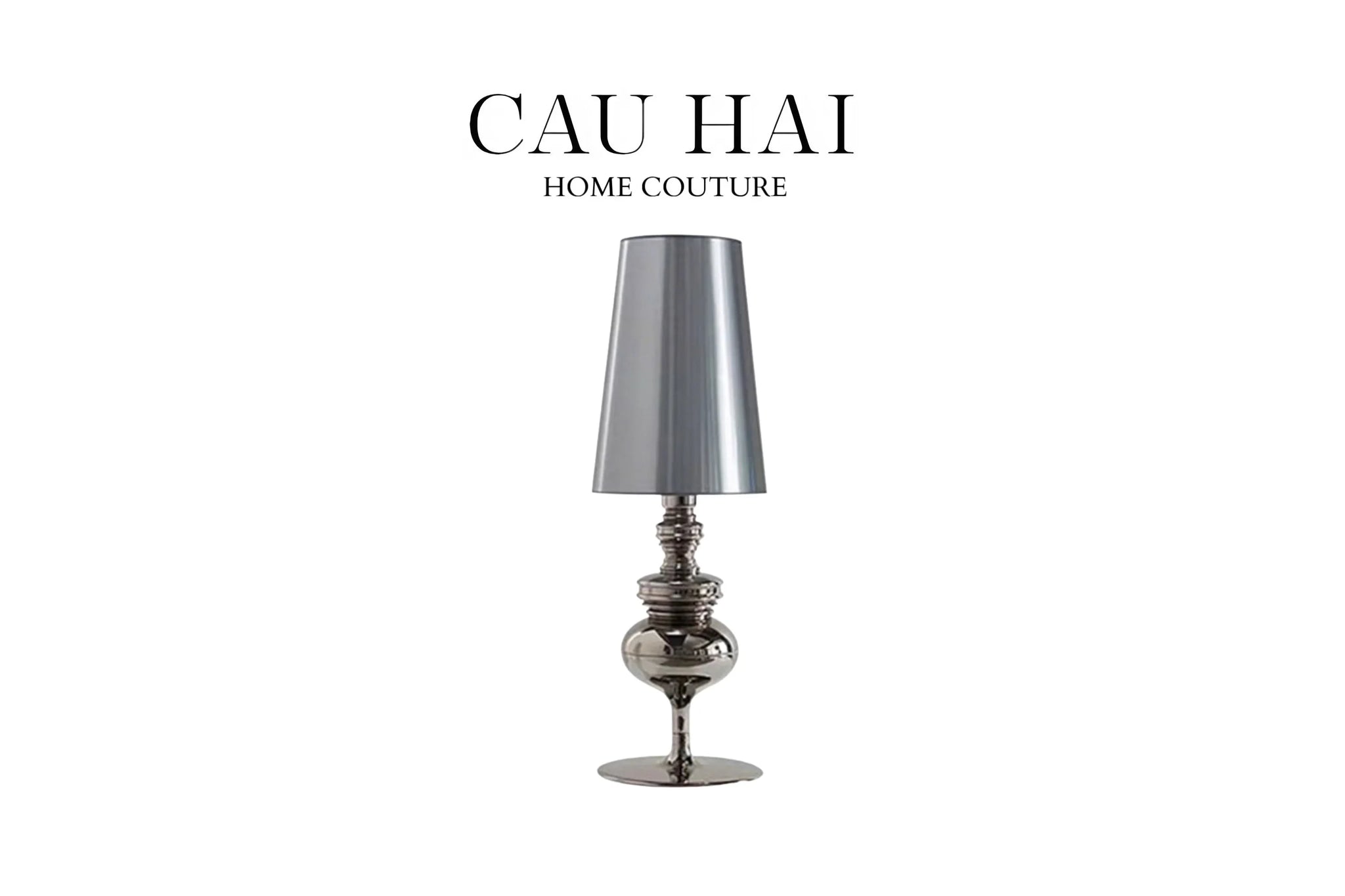 Đèn Ngủ Để Bàn Andrew Platinum Side Table Lamp H78 - CẬU HAI HOME DECOR