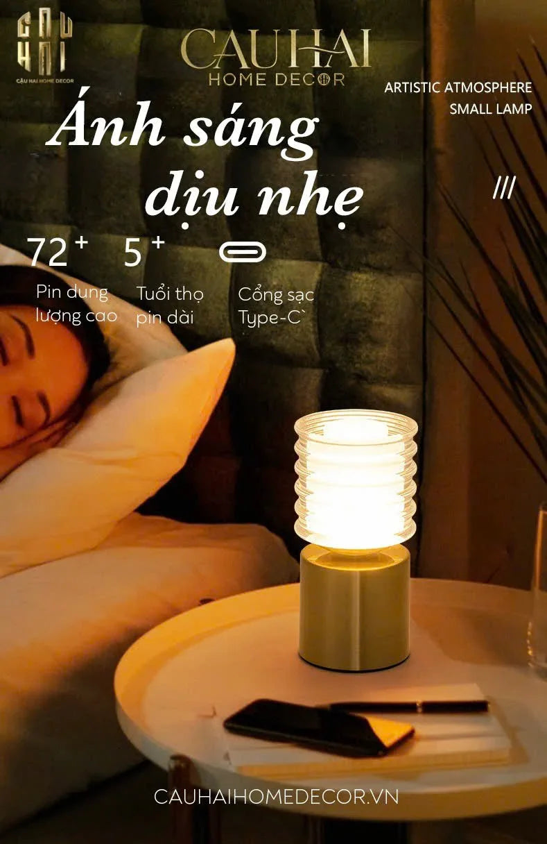 ĐÈN NGỦ ĐỂ BÀN AURORA COIL-CẬU HAI HOME DECOR