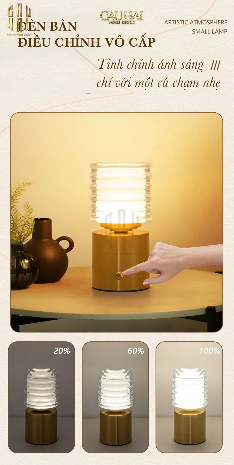 ĐÈN NGỦ ĐỂ BÀN AURORA COIL-CẬU HAI HOME DECOR