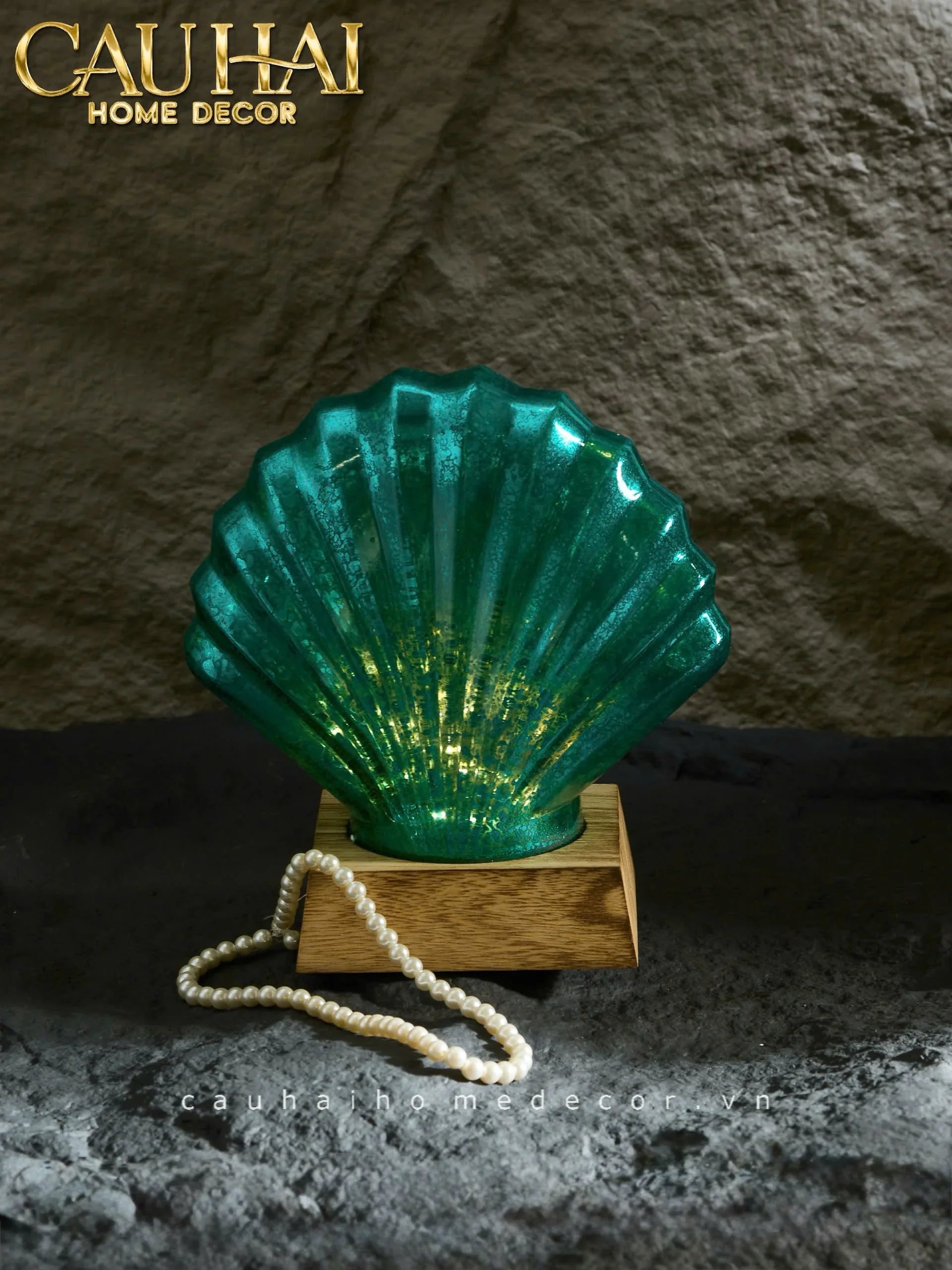Đèn Trang Trí Emerald Sea - Shell Crystal Light Lamp-CẬU HAI HOME DECOR