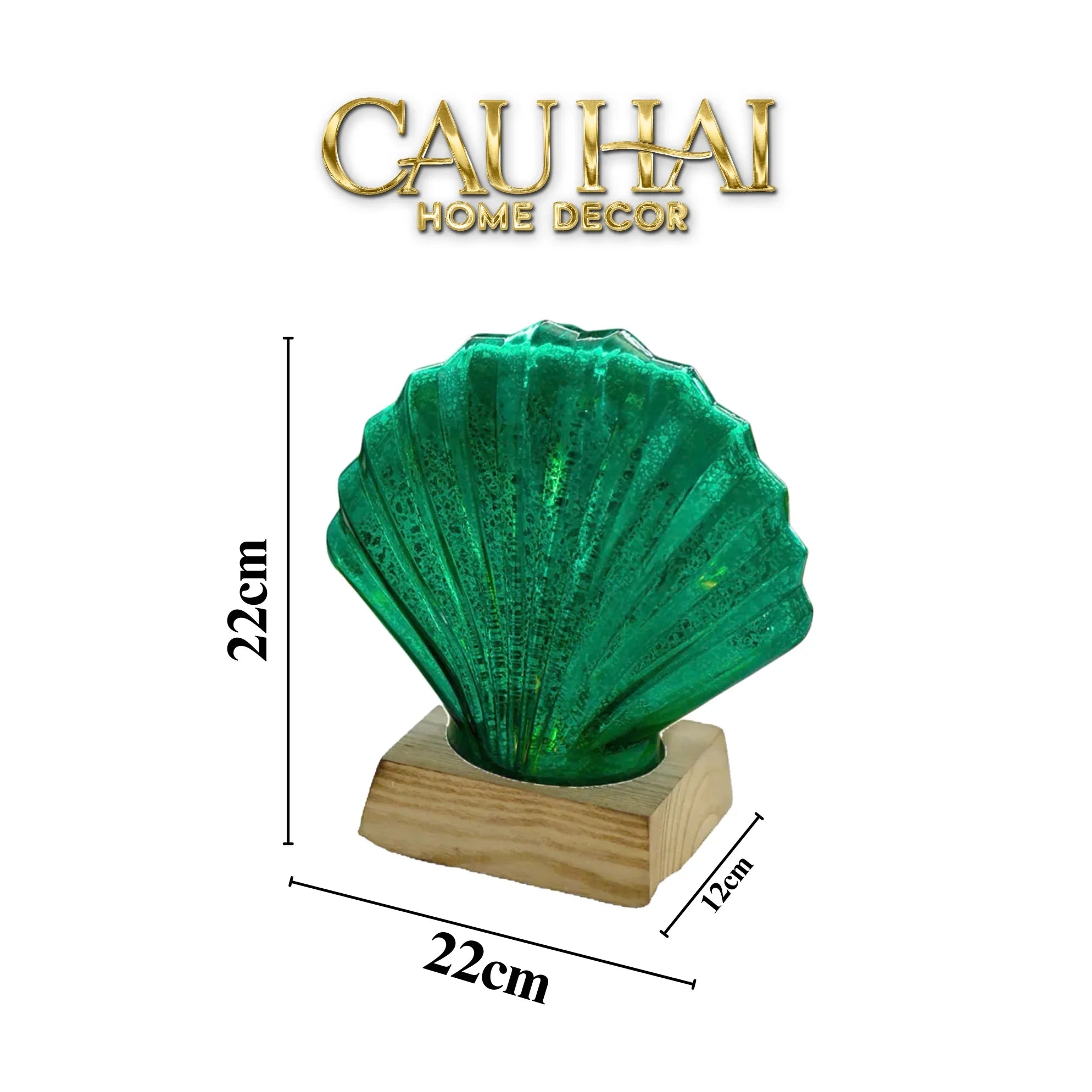 Đèn Trang Trí Emerald Sea - Shell Crystal Light Lamp-CẬU HAI HOME DECOR