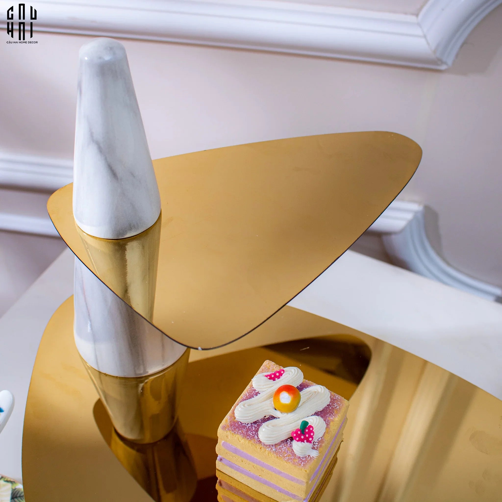 ĐĨA 2 TẦNG MARBLE MAXIM ÉTAGÈRE SS25-CẬU HAI HOME DECOR