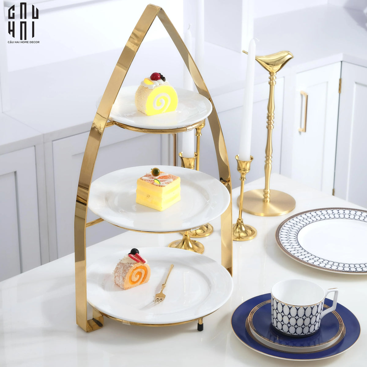 Đĩa 3 Tầng Hyper Étagère Ss25-Đĩa trang trí-CẬU HAI HOME DECOR