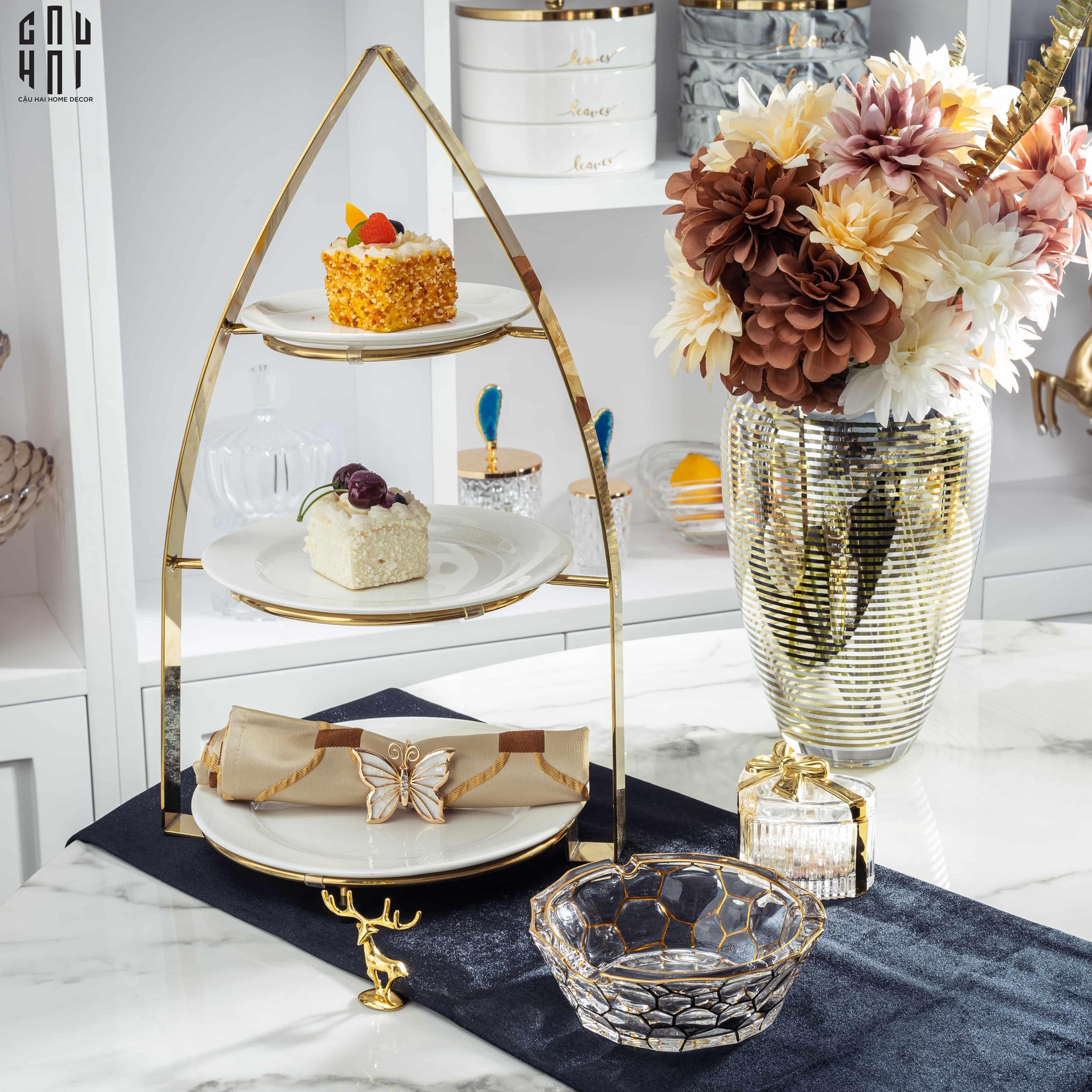 ĐĨA 3 TẦNG HYPER ÉTAGÈRE SS25-CẬU HAI HOME DECOR