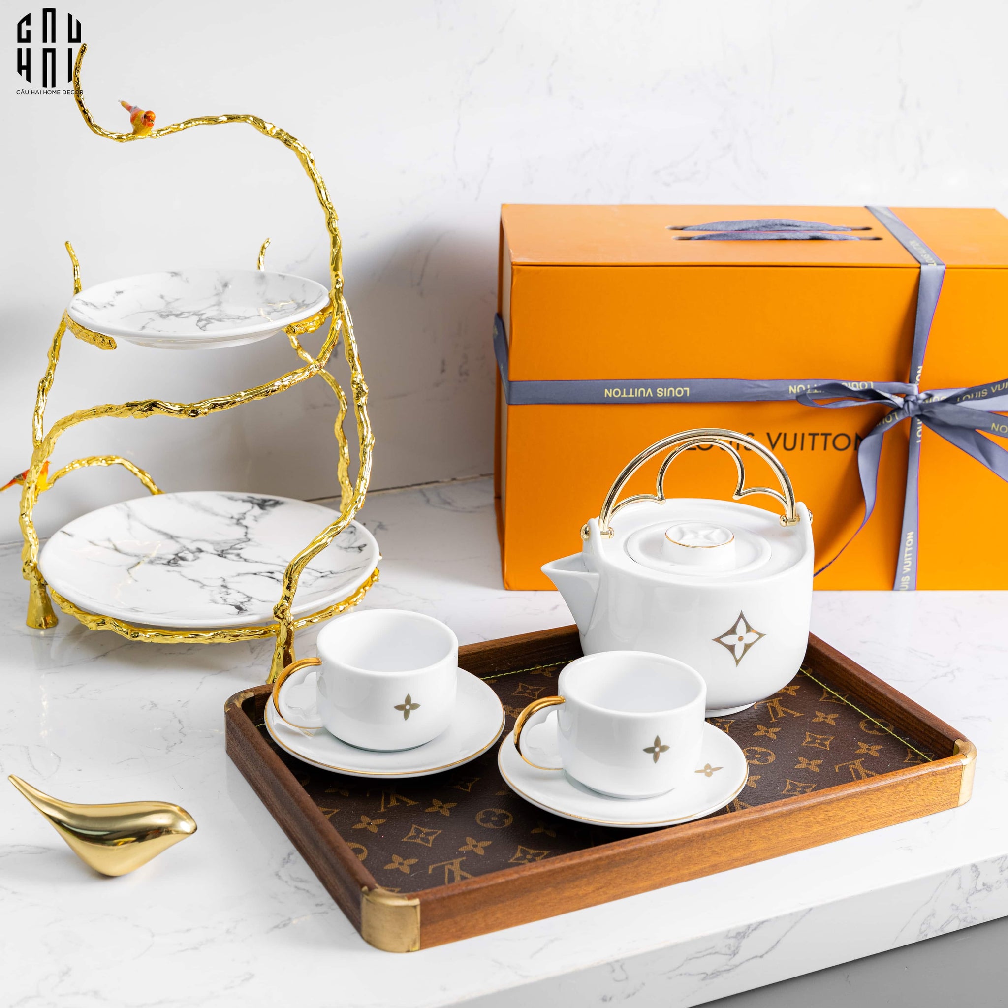 ĐĨA BÁNH 2 TẦNG IMPERIAL CANARI