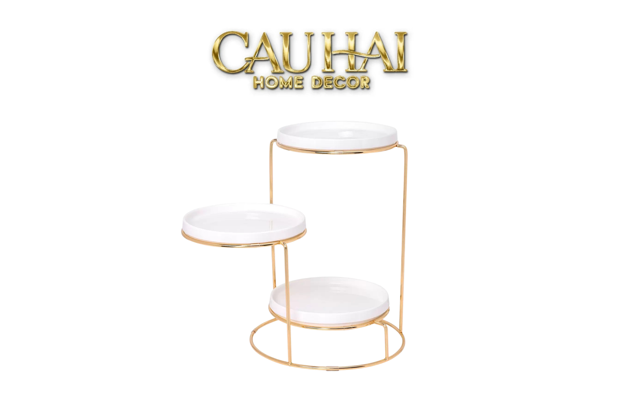 Đĩa Bánh 3 Tầng Élégance Three-Tier Dessert Stand-Đĩa bánh tầng-CẬU HAI HOME DECOR