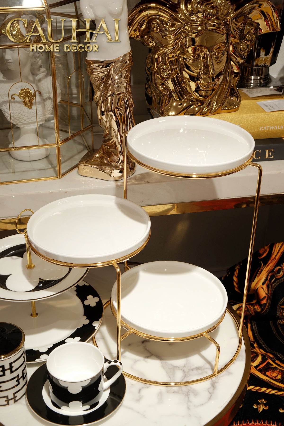 Đĩa Bánh 3 Tầng Élégance Three-Tier Dessert Stand-Đĩa bánh tầng-CẬU HAI HOME DECOR