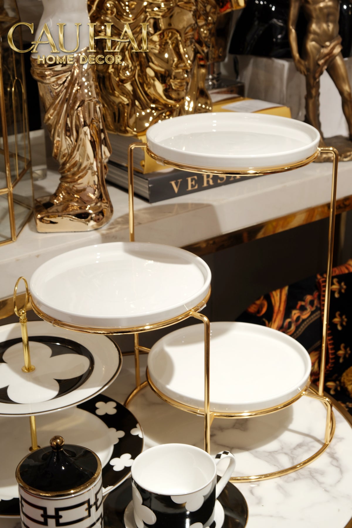 Đĩa Bánh 3 Tầng Élégance Three-Tier Dessert Stand-Đĩa bánh tầng-CẬU HAI HOME DECOR