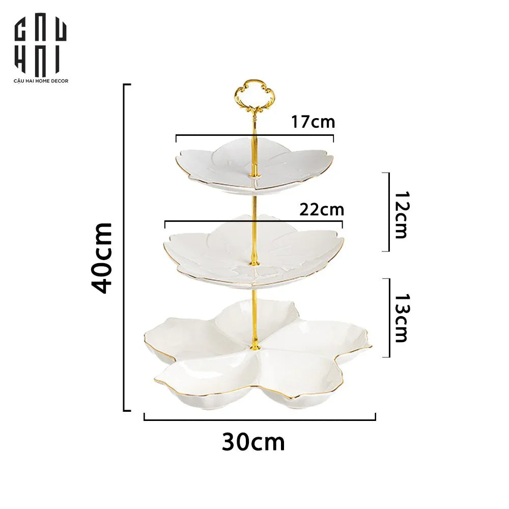ĐĨA BÁNH 3 TẦNG JASMINE