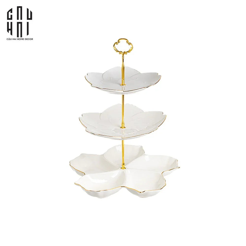 Đĩa Bánh 3 Tầng Jasmine Étagère - CẬU HAI HOME DECOR