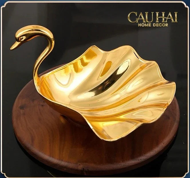 Đĩa Metalic Persian Aurelia D'Or Swan-SET CHÉN DĨA-CẬU HAI HOME DECOR