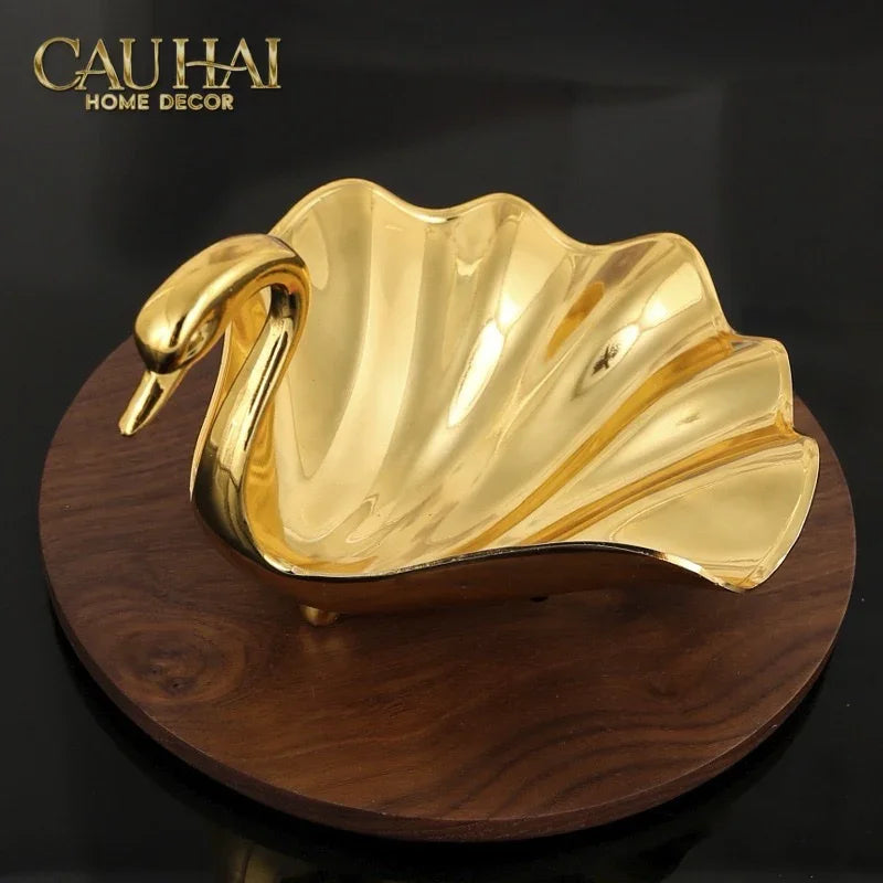 Đĩa Metalic Persian Aurelia D'Or Swan-SET CHÉN DĨA-CẬU HAI HOME DECOR