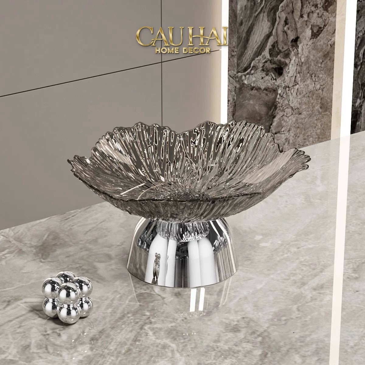 Đĩa Trái Cây Acry - Sunlit Blossom - CẬU HAI HOME DECOR