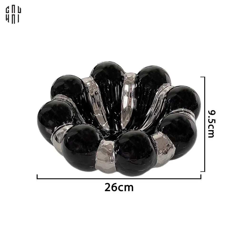 Đĩa Trái Cây Gốm Sứ - Savoir Argent Blooming Fruit Bowl-CẬU HAI HOME DECOR