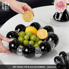 Đĩa Trái Cây Gốm Sứ - Savoir Argent Blooming Fruit Bowl-CẬU HAI HOME DECOR