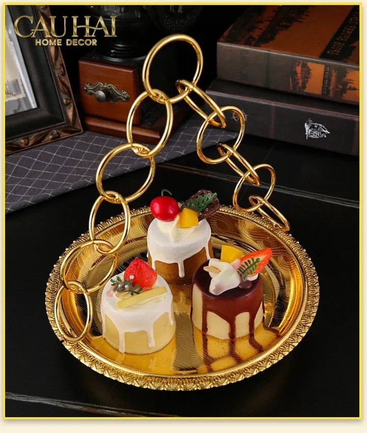 Đĩa Trái Cây Persian D’Or Circle Serve Tray-CẬU HAI HOME DECOR