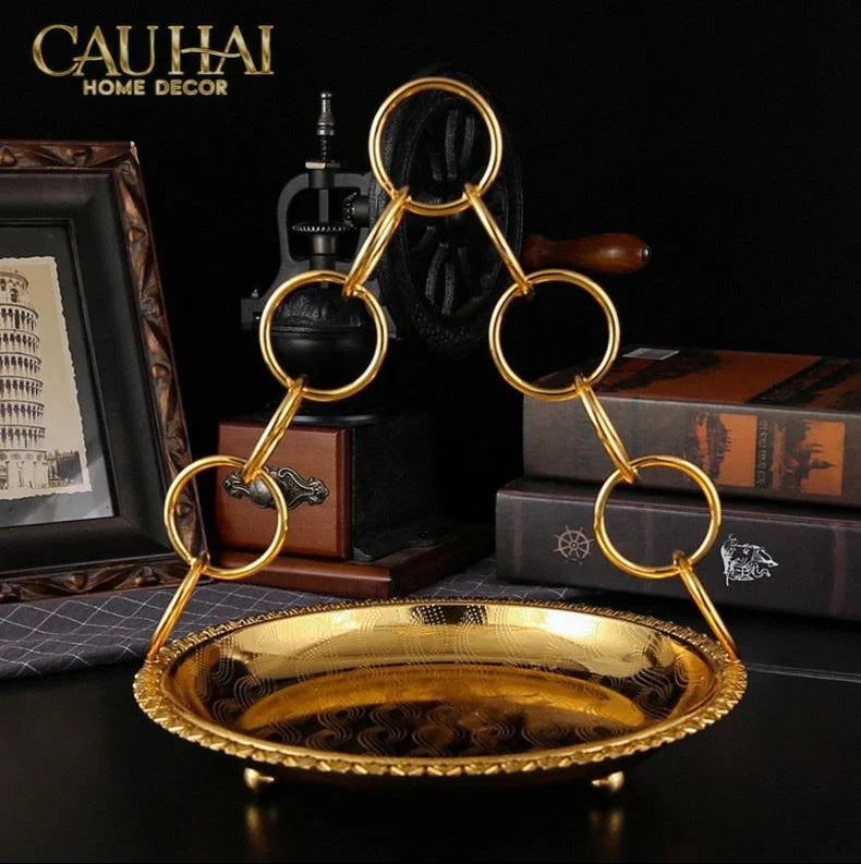 Đĩa Trái Cây Persian D’Or Circle Serve Tray-CẬU HAI HOME DECOR
