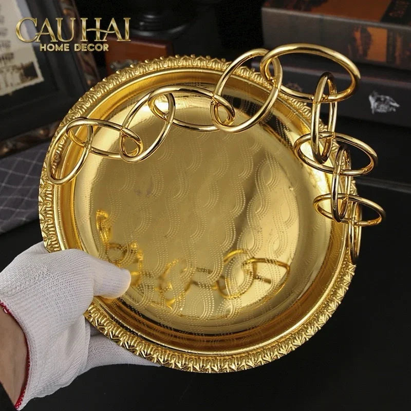 Đĩa Trái Cây Persian D’Or Circle Serve Tray-SET CHÉN DĨA-CẬU HAI HOME DECOR