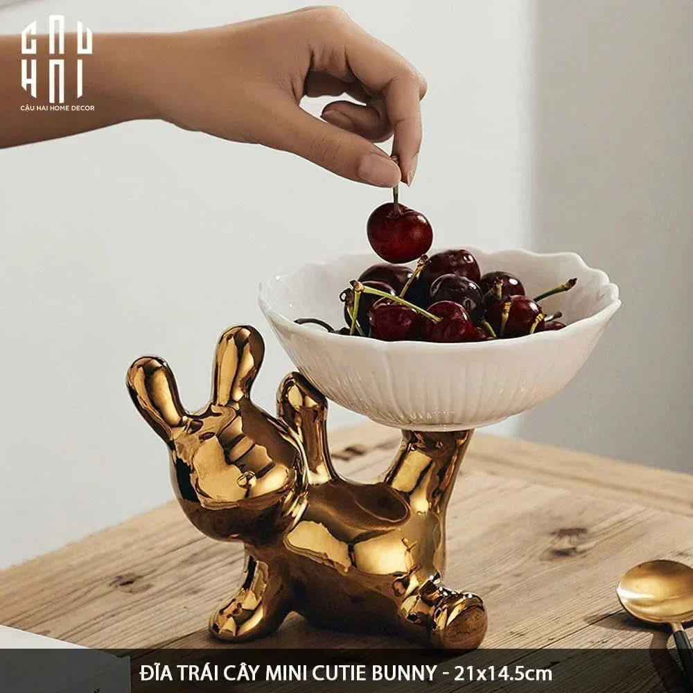 Đĩa Trái Cây Petit Lapin Jolié D'Or-SET CHÉN DĨA-CẬU HAI HOME DECOR