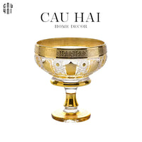 Đĩa Trái Cây Thuỷ Tinh Javier - L Ss25-SET CHÉN DĨA-CẬU HAI HOME DECOR