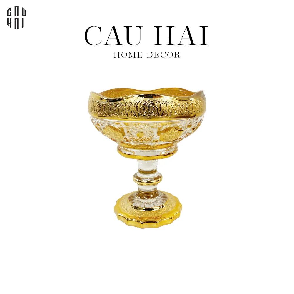 Đĩa Trái Cây Thuỷ Tinh Tommy Ss25-SET CHÉN DĨA-Đối tác tại Trung Quốc theo từng đơn đặt hàng-CẬU HAI HOME DECOR