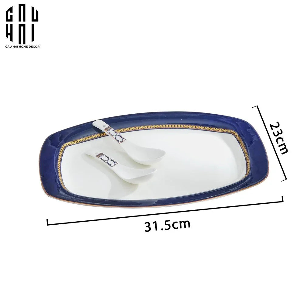Đĩa Trái Xoài Sứ Ngọc - Orchard Disk 32-SET CHÉN DĨA-CẬU HAI HOME DECOR