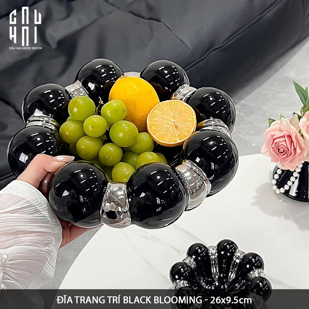 ĐĨA TRANG TRÍ BLACK BLOOMING