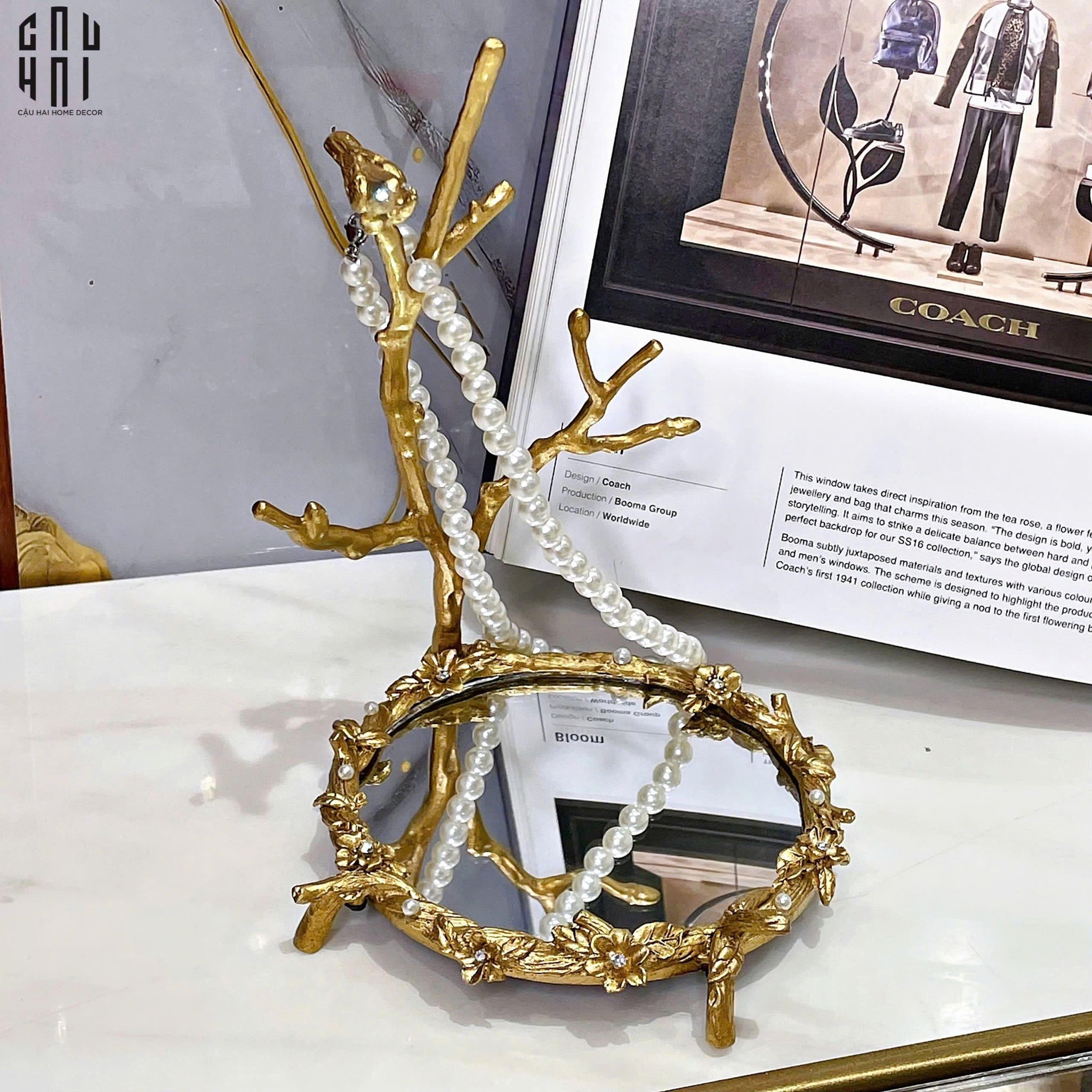 Đĩa Trang Trí Đồng Feuillage Brasson Bird-SET CHÉN DĨA-CẬU HAI HOME DECOR