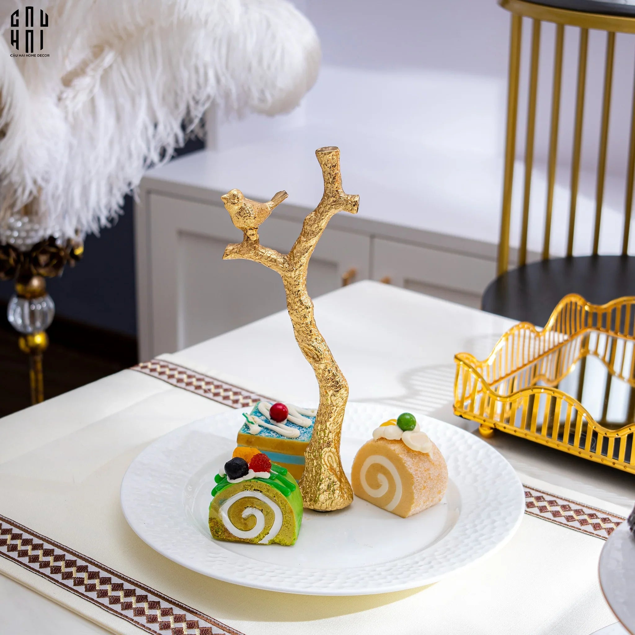 Đĩa Trang Trí Feuillage Four Seasons Decoratives Plates-SET CHÉN DĨA-CẬU HAI HOME DECOR