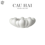 ĐĨA TRANG TRÍ WHITE COMPOSITE BLOSSOM-CẬU HAI HOME DECOR