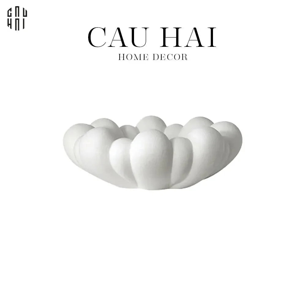 ĐĨA TRANG TRÍ WHITE COMPOSITE BLOSSOM