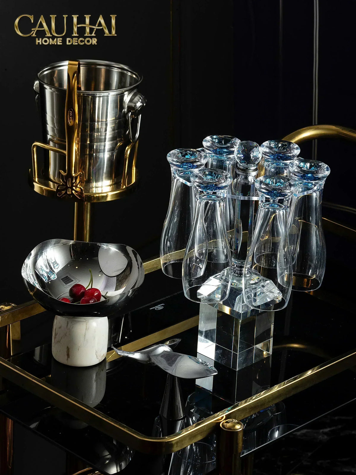 Xô Đá Royal Beast Silver Ice Bucket-XÔ ĐÁ-CẬU HAI HOME DECOR