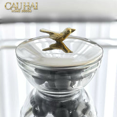 Đồng Brasson Bird Aviary Pakshi Royale Jar Indira Atélier 10.5 x 10.5-CẬU HAI HOME DECOR