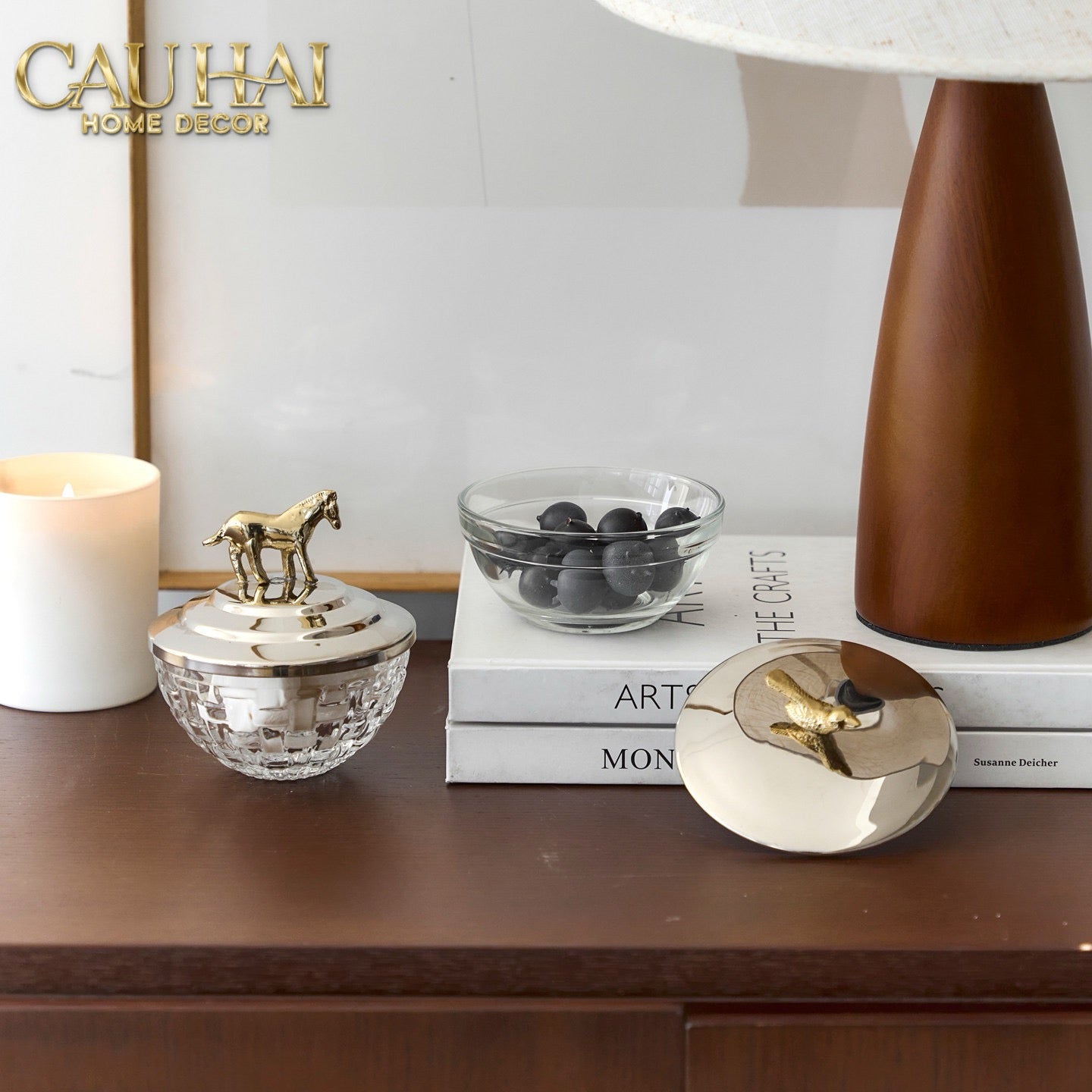 Đồng Brasson Bird Aviary Pakshi Royale Jar Indira Atélier 10.5 x 10.5-CẬU HAI HOME DECOR