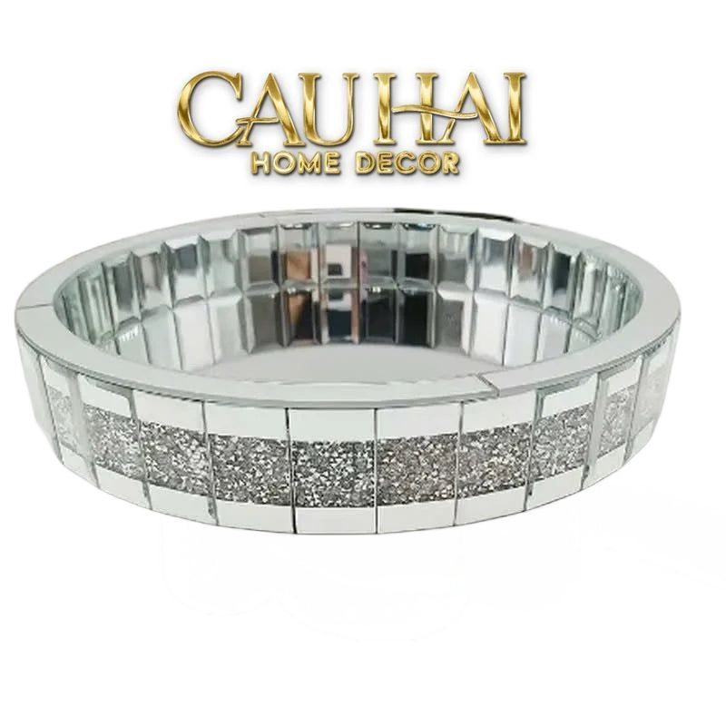 Haute Folie - Khay Gương Tròn Đế Xoay Mirror Argenté D30