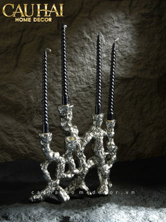 Elysian Couture - Đế Nến Platinum Multi Roots Candle Holders-ĐÈN TRANG TRÍ-CẬU HAI HOME DECOR