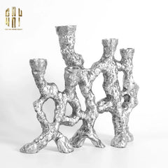 Elysian Couture - Đế Nến Platinum Multi Roots Candle Holders-ĐÈN TRANG TRÍ-CẬU HAI HOME DECOR
