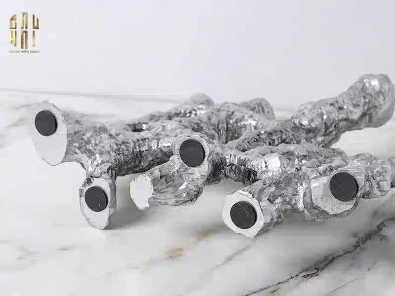 Elysian Couture - Đế Nến Platinum Multi Roots Candle Holders-ĐÈN TRANG TRÍ-CẬU HAI HOME DECOR