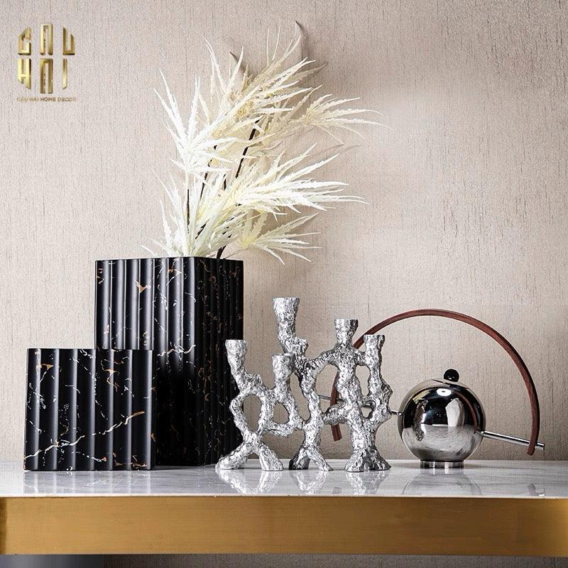 Elysian Couture - Đế Nến Platinum Multi Roots Candle Holders-ĐÈN TRANG TRÍ-CẬU HAI HOME DECOR