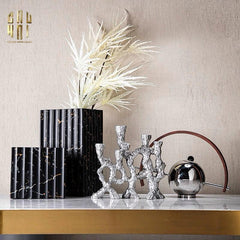 Elysian Couture - Đế Nến Platinum Multi Roots Candle Holders-ĐÈN TRANG TRÍ-CẬU HAI HOME DECOR