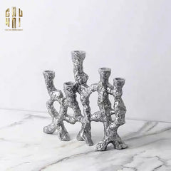 Elysian Couture - Đế Nến Platinum Multi Roots Candle Holders-CẬU HAI HOME DECOR
