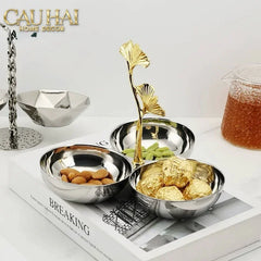Elysian Couture - Đĩa Trái Cây Triptyque Platinum Dou Ginkgo Decorative Disk-LY THỦY TINH-CẬU HAI HOME DECOR