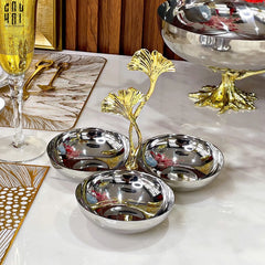 Elysian Couture - Đĩa Trái Cây Triptyque Platinum Dou Ginkgo Decorative Disk-CẬU HAI HOME DECOR