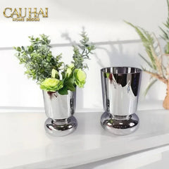 Elysian Couture - Set 2 Bình Hoa Genesis Platinum Maison Vase 13x22/18x30-BÌNH HOA-CẬU HAI HOME DECOR