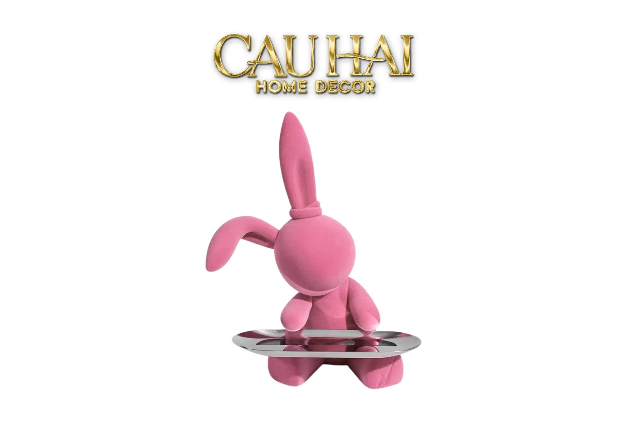 tet-couture-tuong-tho-nhung-figurine-lapin-pink-velour-maison-h30-tuong-trang-tri-cau-hai-home-decor - CẬU HAI HOME DECOR