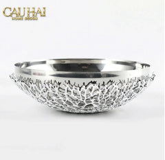 Elysian - Đĩa Trái Cây Platinum Branche Argentée D25-CẬU HAI HOME DECOR