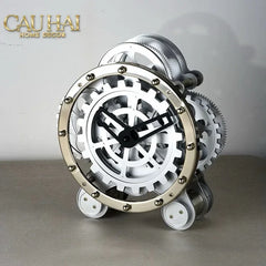 Elysian - Đồng Hồ Cơ Hologram Mécanique Argent Table Clock-CẬU HAI HOME DECOR