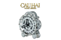 Elysian - Đồng Hồ Cơ Hologram Mécanique Argent Table Clock-CẬU HAI HOME DECOR