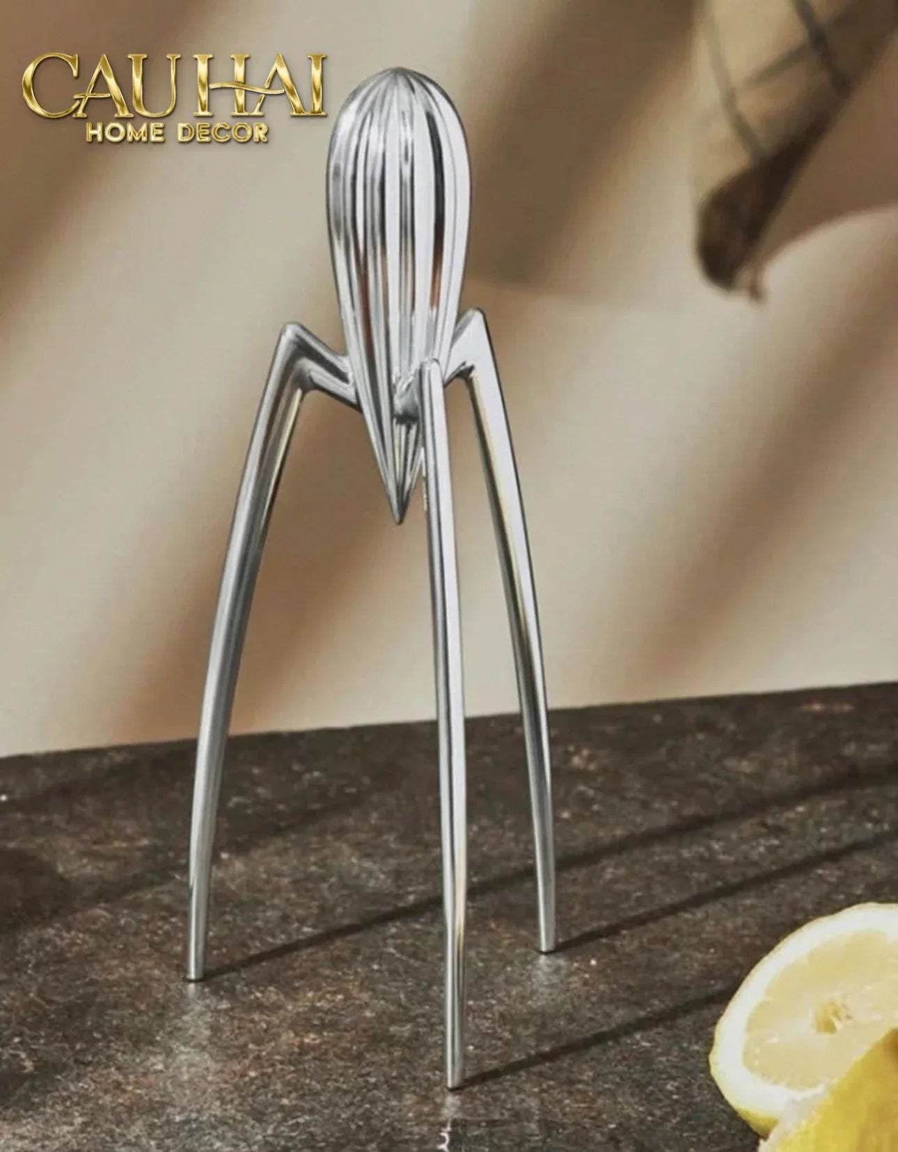 Elysian Fw25 - Tượng Kitchenware Spider Citron Chrome H29-TƯỢNG TRANG TRÍ-CẬU HAI HOME DECOR