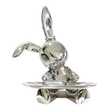 Elysian Fw25 - Tượng Thỏ Figurine Platinum Lapin Minimalisme Chic-TƯỢNG TRANG TRÍ-Đối tác tại Trung Quốc theo từng đơn đặt hàng-CẬU HAI HOME DECOR